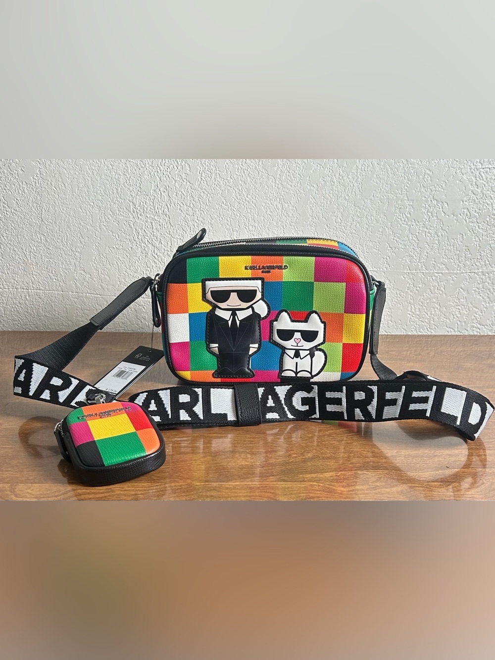 Karl Lagerfeld Maybelle Choupette Crossbody Bag + Pouch NWT